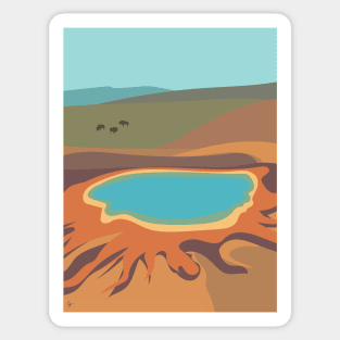 Grand Prismatic Spring, Yellowstone National Park, Wyoming Sticker